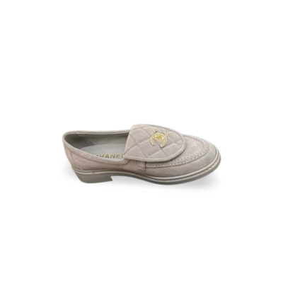 CHANEL QUILTED LEATHER CC TURNLOCK LOAFERS 